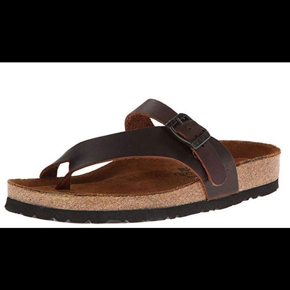 Naot Leather Toe-Loop Slide Sandals Tahoe Buffalo Leather - Medium - Picture 2 of 6